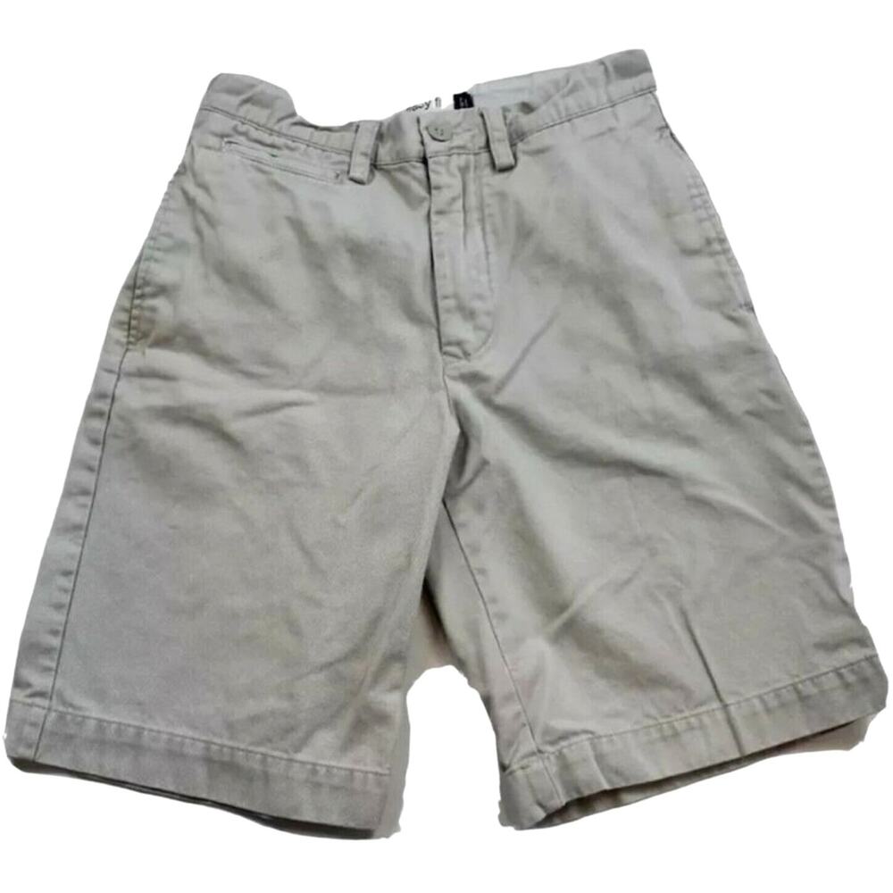 Gap Kids Boy Shorts Khaki 100% Cotton Twill Flat Front Easy Fit Uniform Dress 12